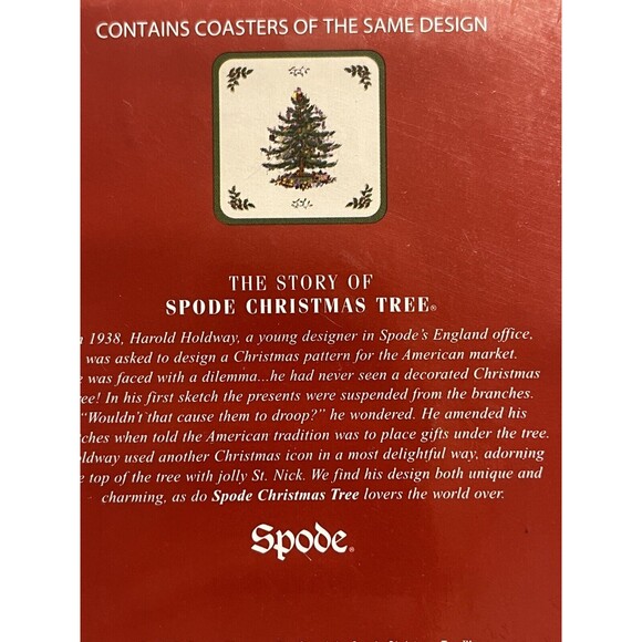 New Sealed Pimpernel Spode Christmas Tree Coasters 6pc - Picture 4 of 9